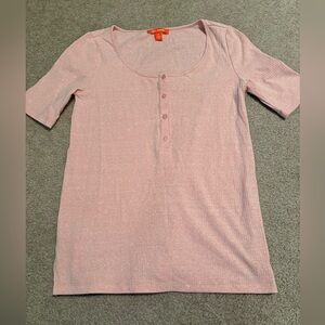 Joe Fresh Light Pink Ribbed Top 1 of 2
